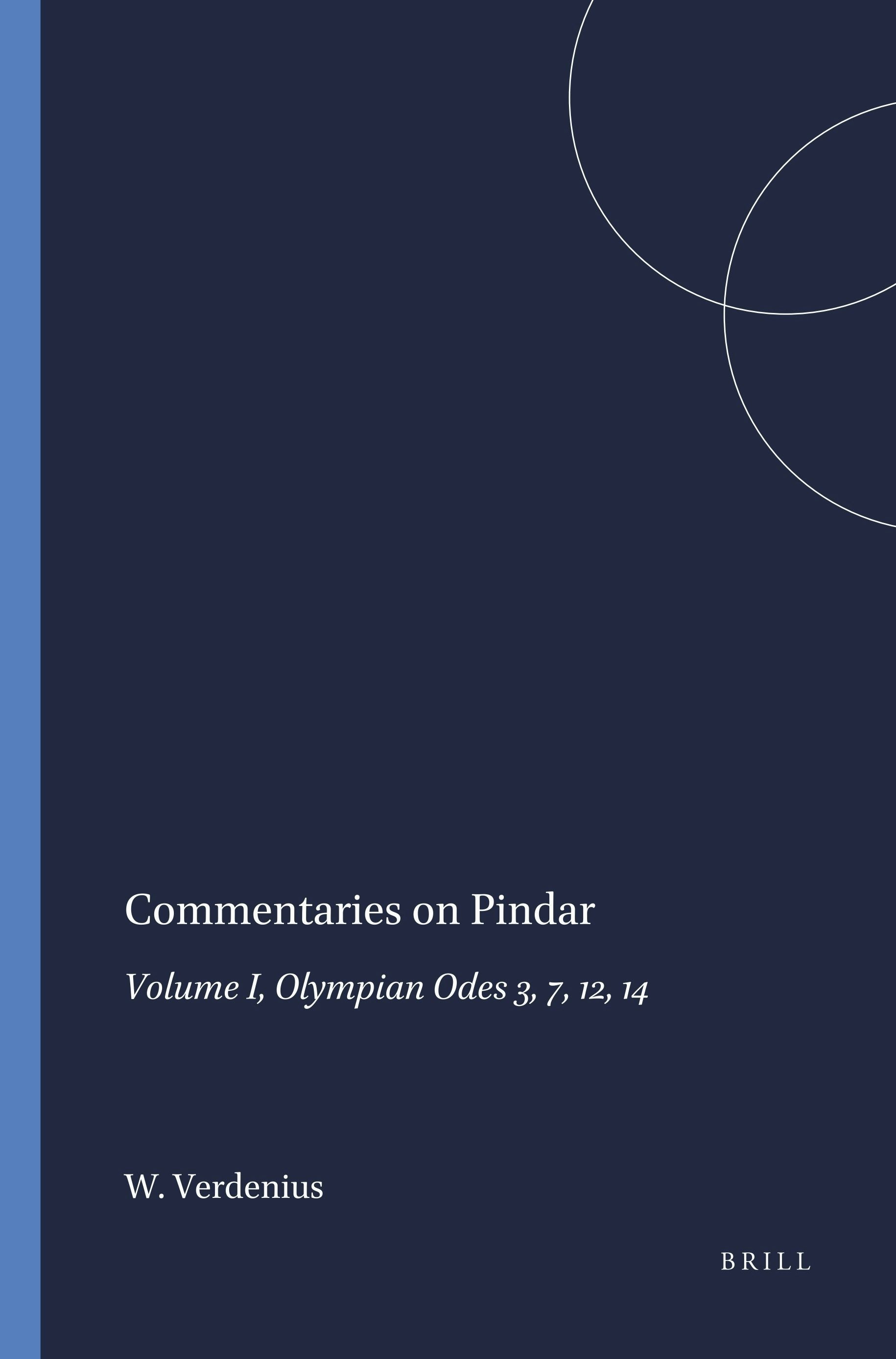 Book cover image for Commentaries on Pindar ISBN: 9789004081260